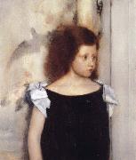 Fernand Khnopff Portrait of Gabrielle Braun oil painting artist
